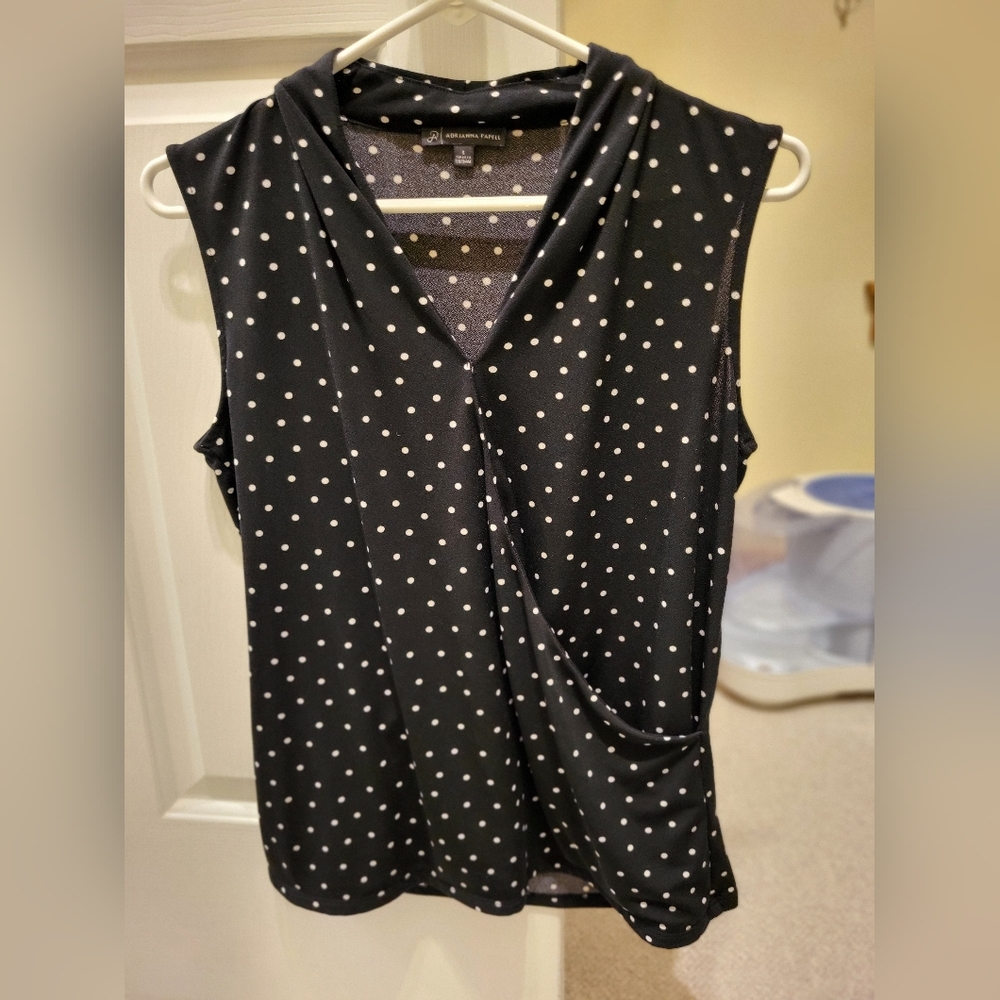 Polka Dot Sleeveless Top